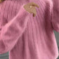 Flauschiger Strickpullover aus Kaschmir - Jemenza