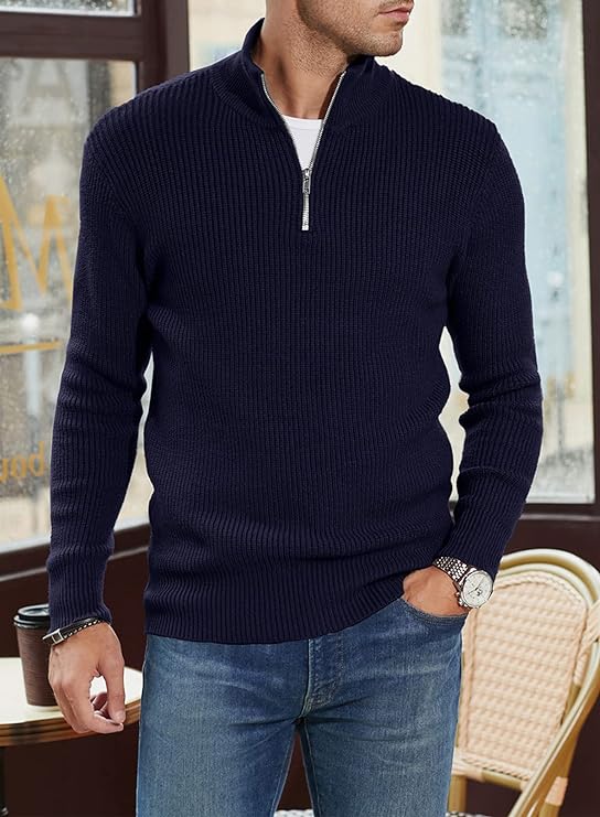 Nicholas – stylischer reißverschlusspullover für herren