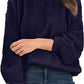 Gerippter Pullover mit V-Ausschnitt - Lilo