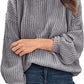 Gerippter Pullover mit V-Ausschnitt - Lilo