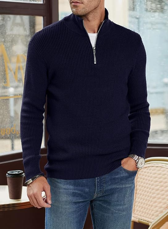 Nicholas – stylischer reißverschlusspullover für herren