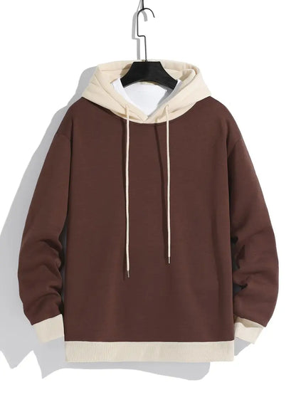 William – retro-hoodie mit farbblock