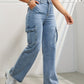 Hellblaue Cargo-Jeans - Lea