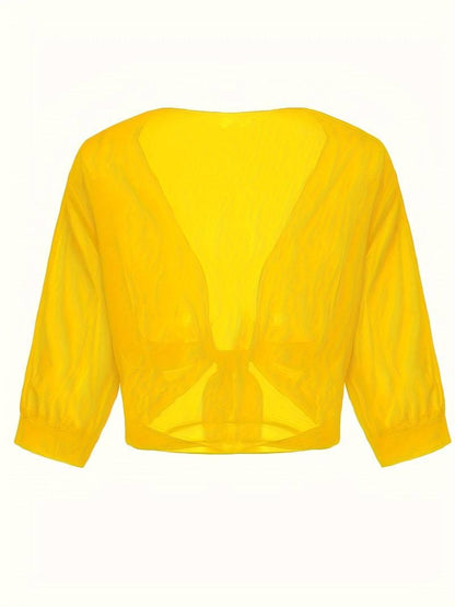 Olivia – bluse mit offener vorderseite für den frühling