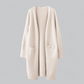 Damen Offene Front Lässige Strickjacke | Lang