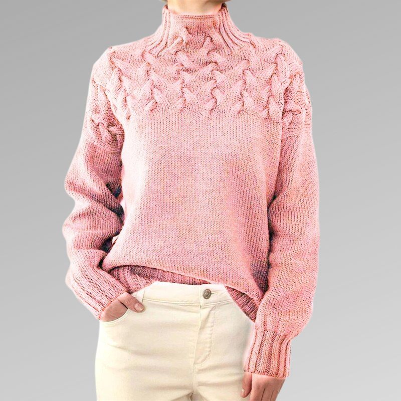 Elegante und wärme Farbe Rollkragenpullover - Sherry