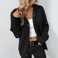 Julie | Damen Gestrickt Warme Strickjacke | Knopf Daunen