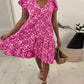 Marilyn - Midi-Kleid mit V-Ausschnitt und Blumenmuster ohne Ärmel