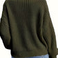 Blauer Jacquard Pullover in Plusgröße - Mia