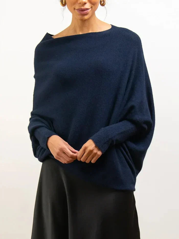 Asymmetrisch drapierter Pullover - Dilanie