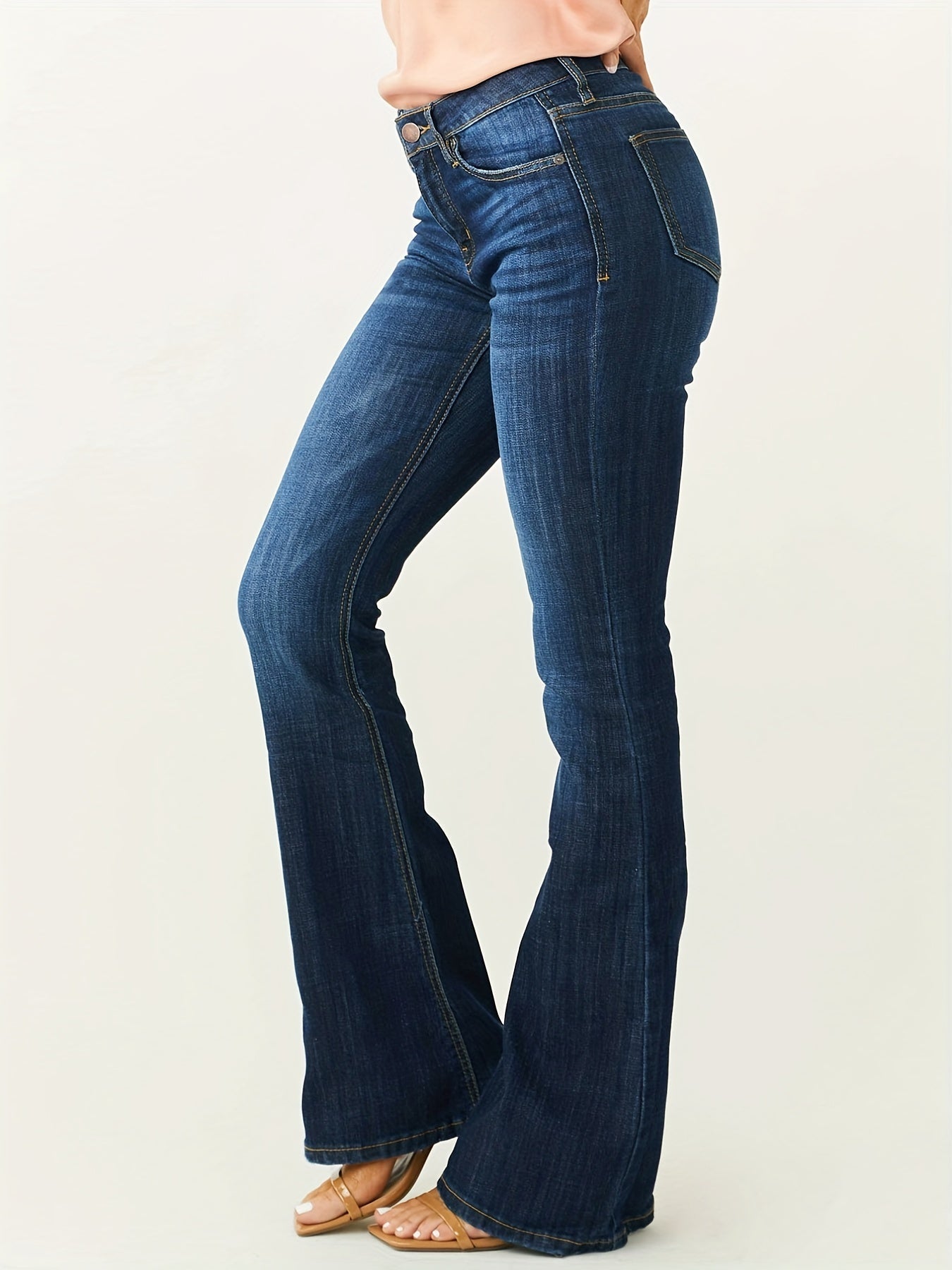 Trendige Bootcut-Jeans Blau - Elena