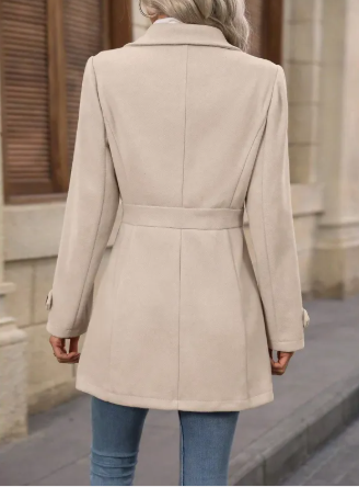 Eleganter Damen Wollmantel mit Knöpfen – Stilvoll & Zeitlos