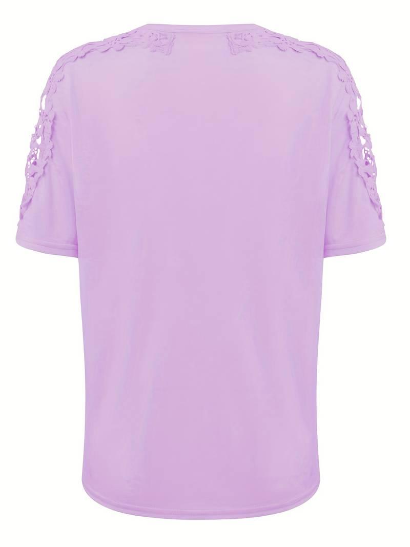 Sarah – lässiges rundhals-kurzarmshirt
