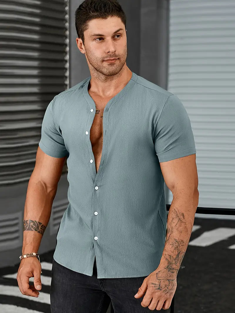 Nicholas – lässiger button-Up für herren