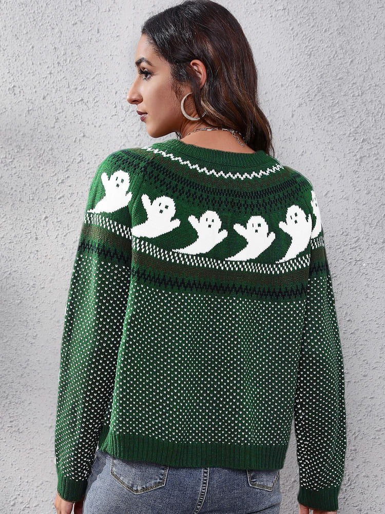 Grüner Ghost-Strickpullover - Lily