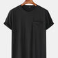 Tom | einfarbige basic-t-shirts mit tasche