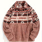 Gemusterter Fleece-Pullover – Warmer Stil mit gemütlichem Selbstvertrauen