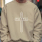 Justin – faith cross-print-pullover für männer