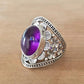 Lila Edelstein Blume Ring