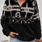 Gemusterter Fleece-Pullover – Warmer Stil mit gemütlichem Selbstvertrauen