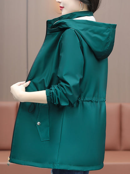 Schwarze Wendejacke mit Kapuze – Lena