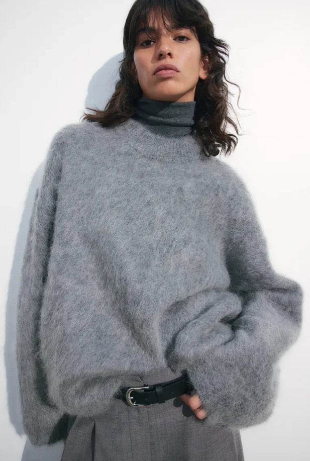 Stylischer Strickpullover in großen Größen