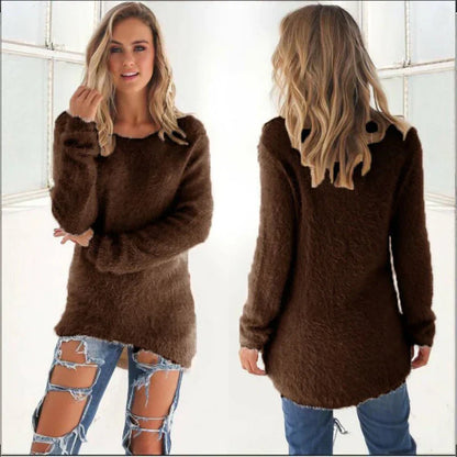 Ellianalyn | Langer Gemütlicher Winterpullover Für Damen | Warm