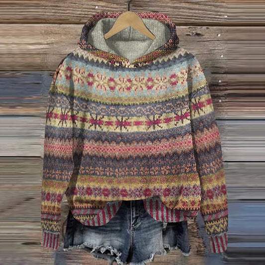 Boho-Kapuzenpullover – Verspielte Wärme mit künstlerischem Charme