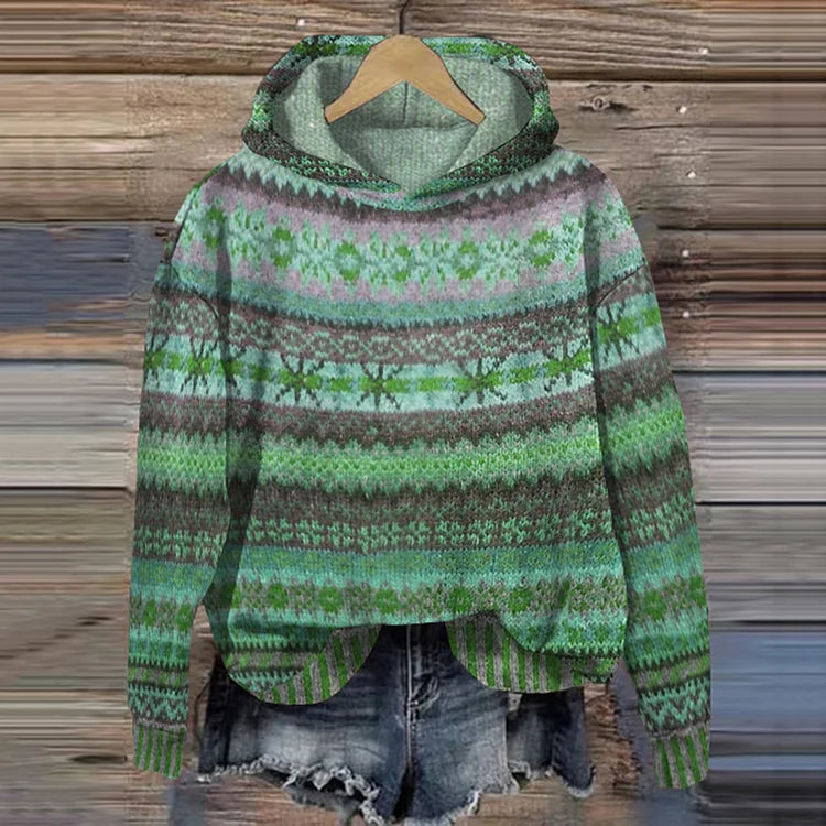 Boho-Kapuzenpullover – Verspielte Wärme mit künstlerischem Charme
