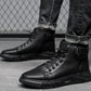 Elegante Herren-Lederstiefel in Schwarz