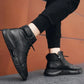 Elegante Herren-Lederstiefel in Schwarz