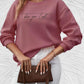 'Share your Light' Sweatshirt mit Rundhalsausschnitt in Übergröße - Helmine