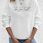 'Share your Light' Sweatshirt mit Rundhalsausschnitt in Übergröße - Helmine