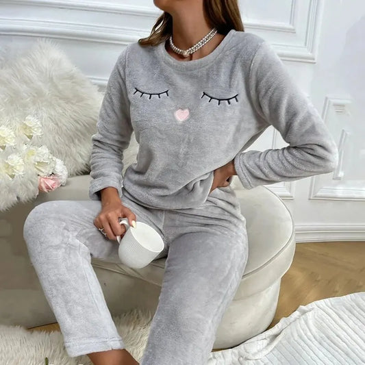 Pasha | Warmes und Niedliches Pyjama-Set