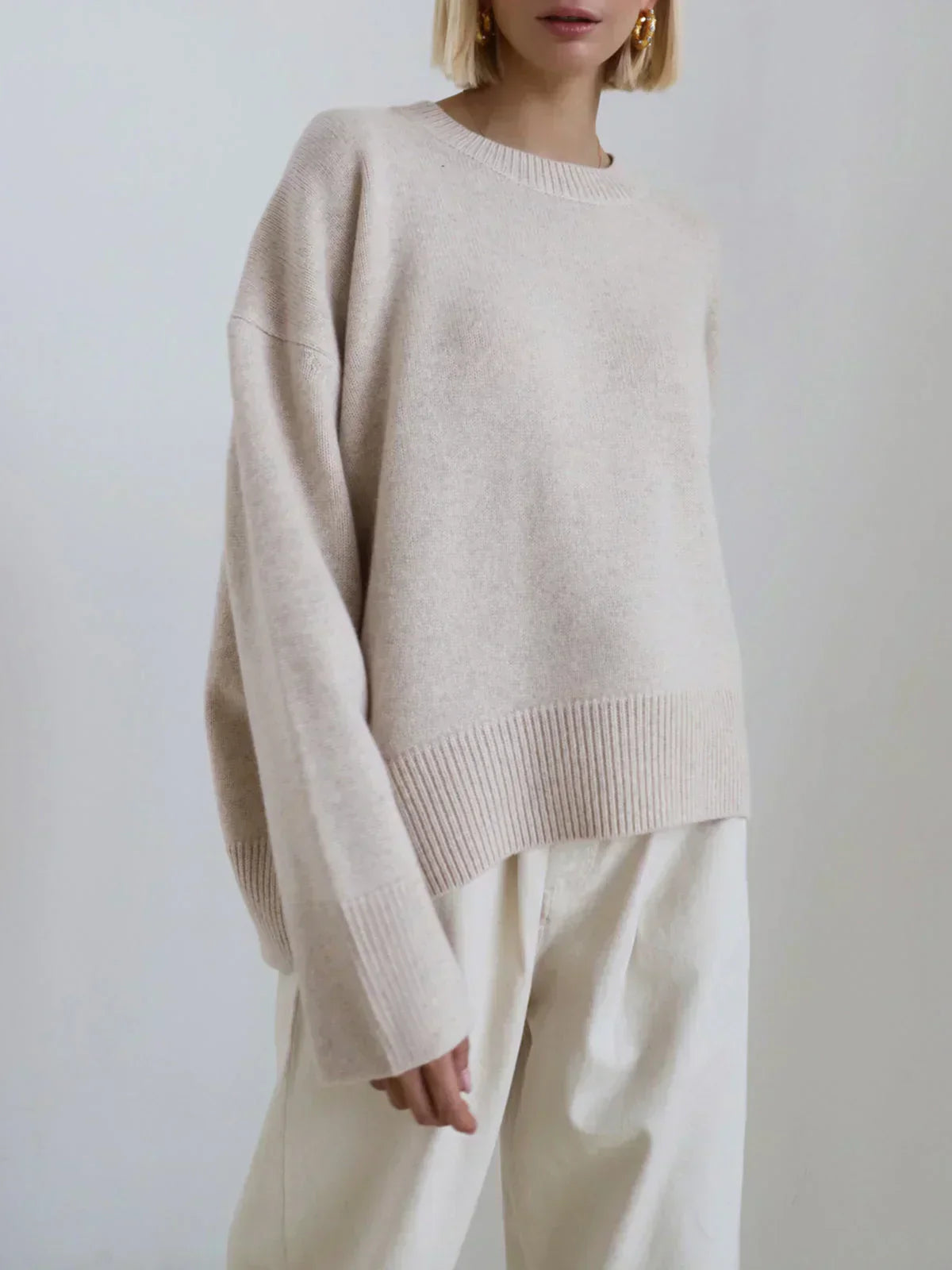 Pullover mit lockerer Passform – Moderne Schlichtheit mit mühelosem Komfort