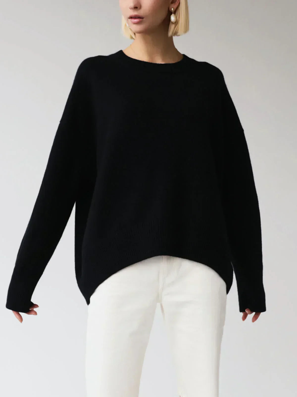 Pullover mit lockerer Passform – Moderne Schlichtheit mit mühelosem Komfort
