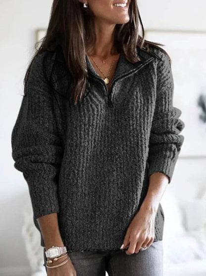 Laurentine - Langer lässiger Vintage-Pullover