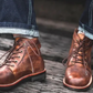 Klassische Retro Leder Stiefel für Herren