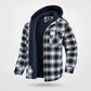 Herren Kariertes Muster Jacke mit Kapuze | Warme