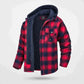 Herren Kariertes Muster Jacke mit Kapuze | Warme