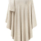 Schwarzer Poncho Pullover mit Überkreuz-Front - Eleganza