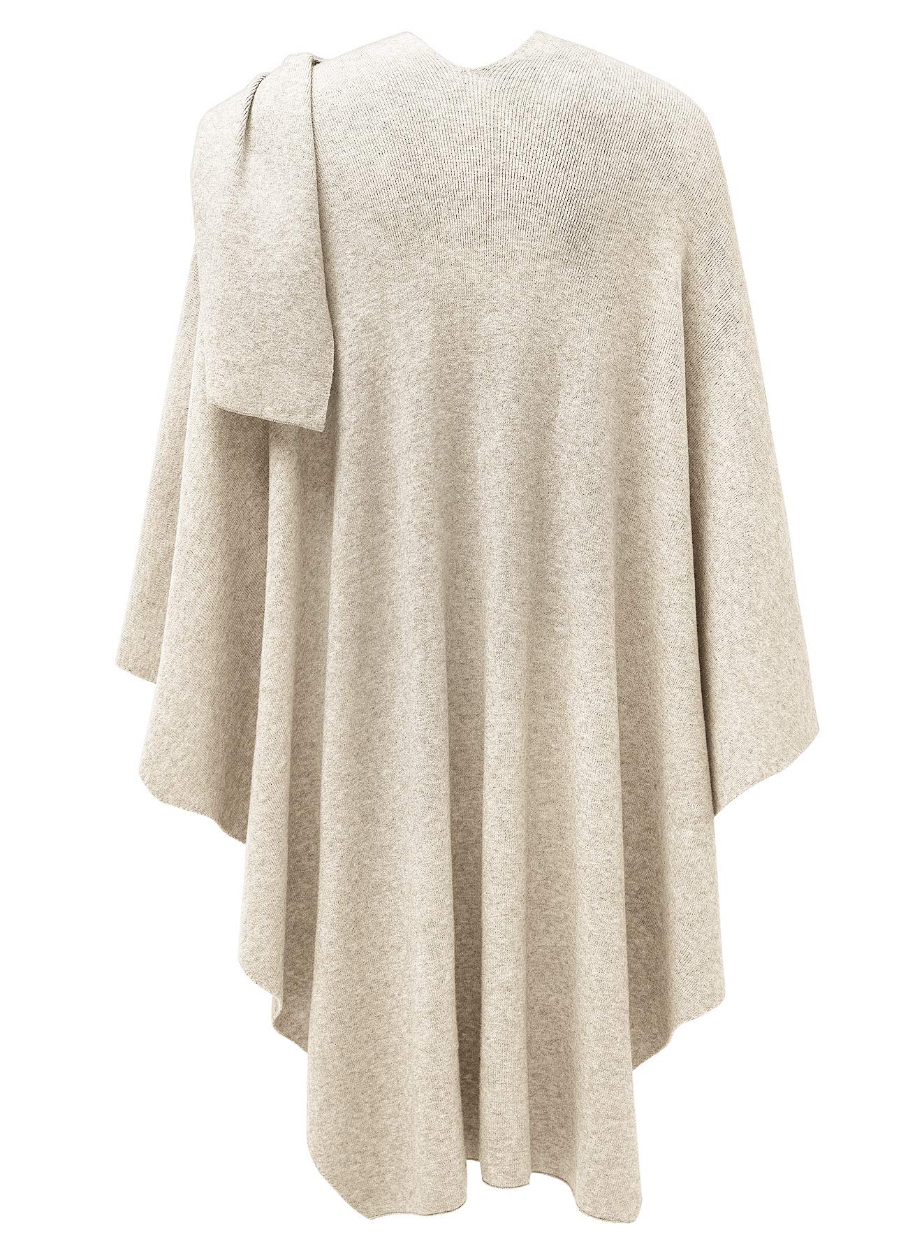 Schwarzer Poncho Pullover mit Überkreuz-Front - Eleganza