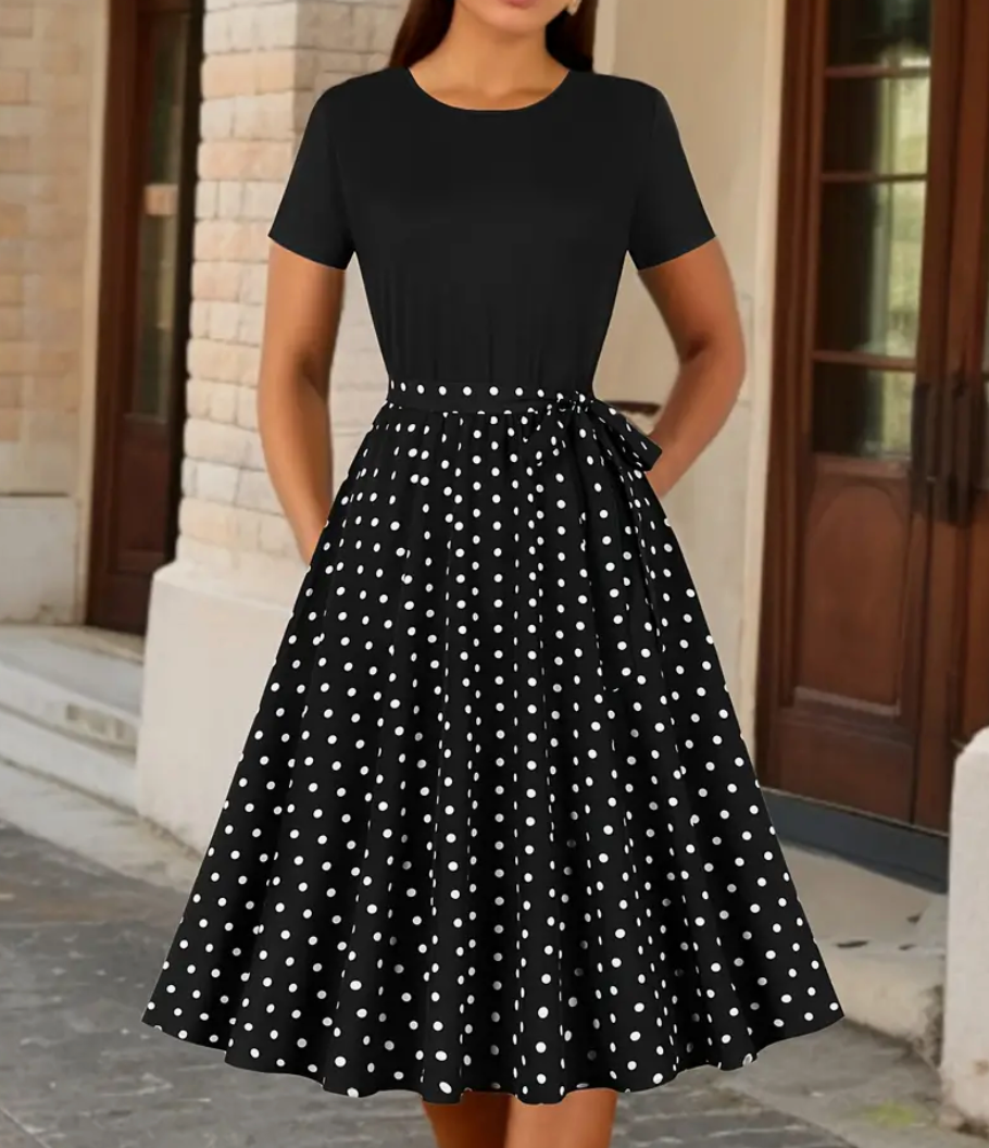 Gladys - Schöne Vintage Polka Dot Damen Kleid