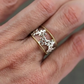 Exquisiter Emaille Blumenring Vintage Design