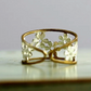 Exquisiter Emaille Blumenring Vintage Design