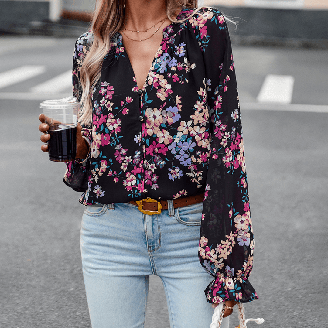 Abby – langarmbluse mit blumen