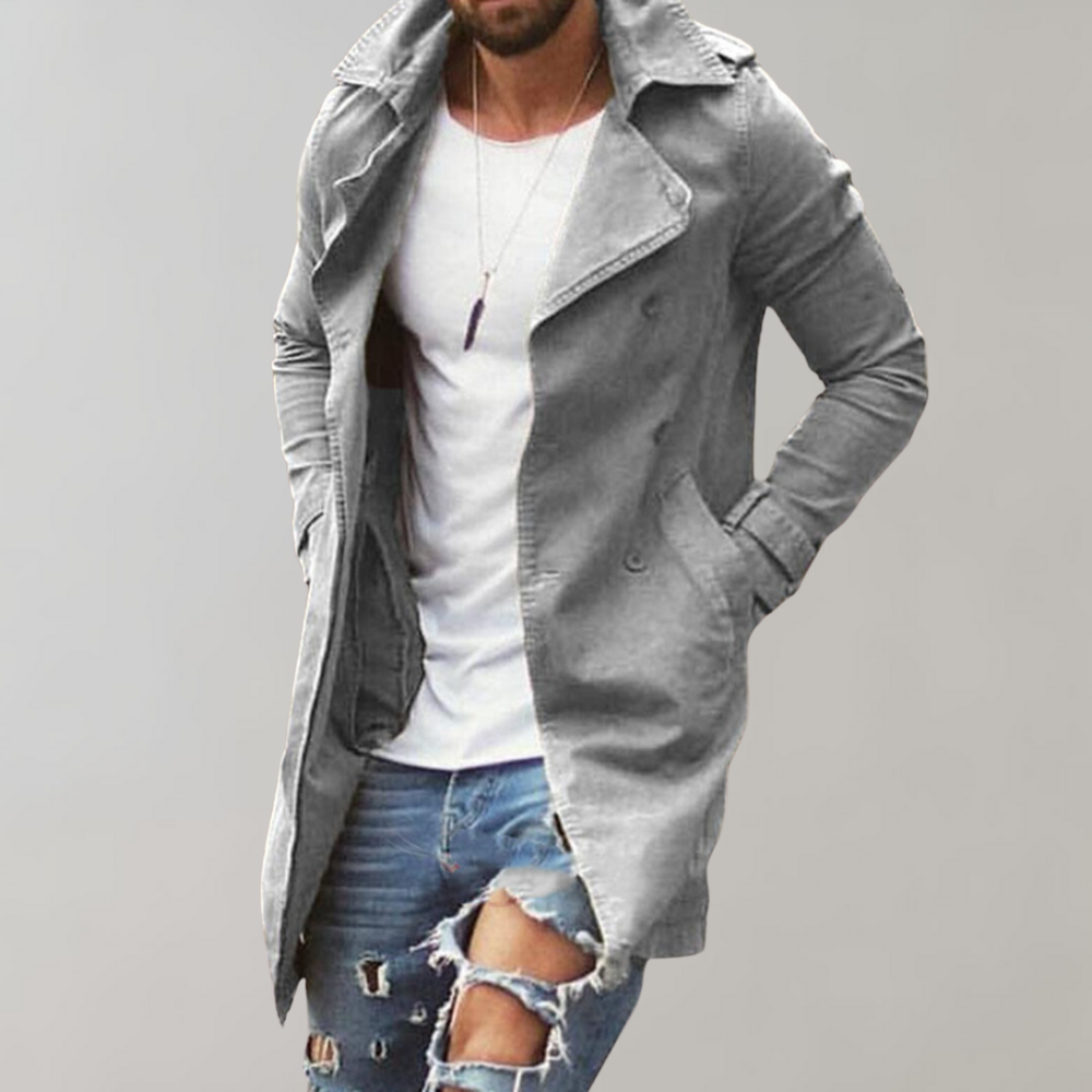 Mittellange jacke für herren