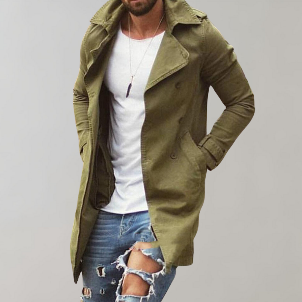 Mittellange jacke für herren