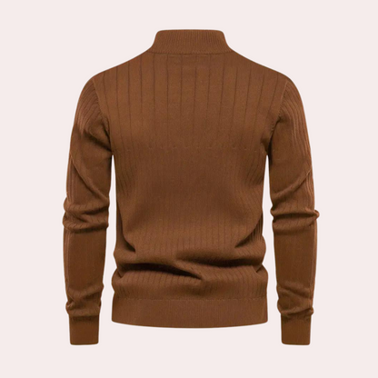 Lässiger Herrenpullover mit Reißverschluss