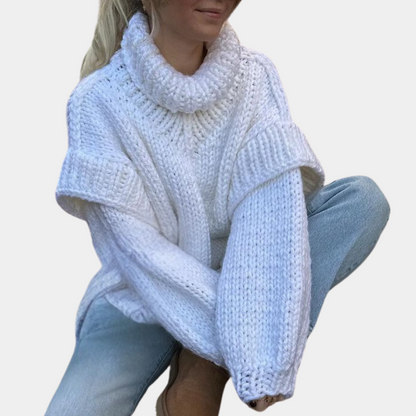 Übergroßer Rollkragenpullover für Damen